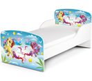 Moderne Lit D'enfant Toddler En Bois Avec Un Matelas Pony