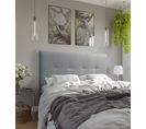 Tête de lit tissu L.140 cm KARTY gris