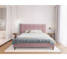 Lit 160x200cm JAPP 3  velours trinity rose