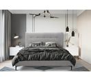 Lit 160x200cm JAPP 3 Tissu gris