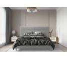 Lit 160x200cm JAPP 3 Tissu malmo gris