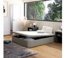 Sommier coffre 160x200 cm DREAMEA EDITION SONNY 2 velours taupe