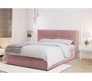 Lit coffre 160x200 cm JAPP 3 velours trinity rose