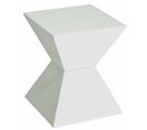 Table D'appoint En Moulage Coloris Blanc, Dim : L35 X P35 X H43 Cm