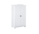 Armoire Rustique 2 Portes Blanc, Dim : 56 X 104 X 180 Cm