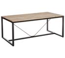 Table À Manger, Pieds De Table En Métal Et Plateau En Bois, H90 X P75 X L180 cm