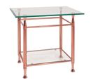 Table D'appoint Teinte Cuivre, Dim : L58 X H52 X P43 Cm