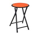 Tabouret Pliante Noir-orange, L30 X H45 X P30 Cm