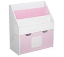 Bibliothèque Coloris Rose En Bois Pour Fille - Dim : L62,50 X L30 X H70 Cm