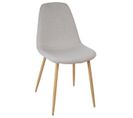 Lot De 4 Chaises En Bois Coloris Gris Clair - Dim : L45 X L53 X H87 Cm