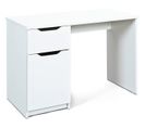 Bureau En Panneaux De Particules Mélaminé, Blanc - Dim : L 115 X H 76 X P 55 Cm