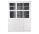 Buffet Coloris Blanc En Pin Massif, H 214 X L 166 X P 48 Cm