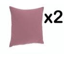 Lot De 2 Coussins Déhoussables Coloris Rose, P40 x L40 cm