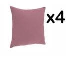 Lot De 4 Coussins Déhoussables Coloris Rose, P40 x L40 cm