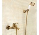 Robinet De Douche Et Baignoire En Laiton Antique, Fixation Mural