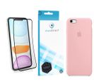 Verre Trempé 3d Pour iPhone 11 6.1"+ Coque De Protection Souple Silicone Rose Clair -