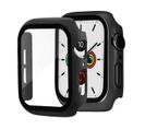 Coque De Protection Pour Apple Watch Serie 4 / Serie 6 / Serie Se 44 Mm Noire -