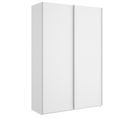 Armoire Avec 2 Porte Coulissante En Panneaux De Particules Mélaminés Coloris Blanc