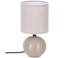 Lampe À Poser En Céramique Finition Taupe Mate - Dim : D 13 X H 25 Cm