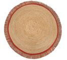 Tapis Rond Kana En Jute - Rouge -180x180 Cm