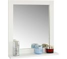 Miroir Mural Meuble Salle De Bain Avec 1 Étage Plateau L40xp10xh49cm, Frg129-w