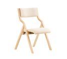 Chaise Pliante En Bois Avec Assise Rembourrée, Chaise Pliable Pour Cuisine, Bureau, Fst40-w