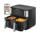 Friteuse à air sans huile K20 - Double Compartiment - 3.8l x 2 - 2850w - App Contrôlé - Noir