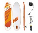 Paddle Sup Gonflable - Hydro-force Aqua Journey - L 274 Cm X L 76 Cm X H 12 Cm - Orange