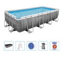 Ensemble De Piscine Power Steel Rectangulaire 488x244x122 Cm