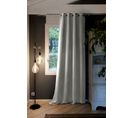 Rideau Occultant Doublure Polaire Polyester Gris 140x280 Cm