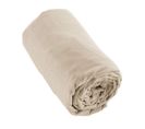 Drap Housse 90x190 +30 Cm Flanelle De Coton Sable