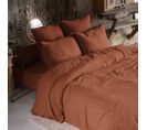 Housse De Couette 240x260 Gaze De Coton Terracotta