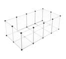 Enclos Pour Petits Animaux Avec Fond, Cage Modulable Pour Hamster, Lapin, Rongeur, Blanc