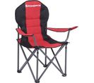 Chaise De Camping, Tissu Double Knit, Noir/rouge, 90 X 55 X 102 Cm