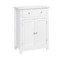 Armoire De Salle De Bain avec tiroir et 2 portes, 60 x 30 x 80 cm (l x l x h), Blanc