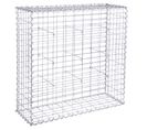 Gabion À Pierres, Acier Galvanisé Antirouille, 100 X 90 X 30 Cm, Décoration Jardin