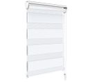 Store Enrouleur Jour Nuit Double 55x150cm Blanc