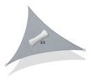 Voile D’ombrage Triangle Imperméable Polyester Avec Corde 3x3x3m Gris