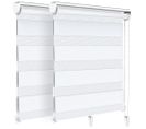 Lot De 2 Store Enrouleur Jour Nuit Double 90x150cm Blanc