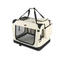 Sac Transport Pliable Chien Chat Caisse Cage Portable 50x35x36cm Beige