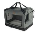 Sac Transport Pliable Chien Chat Caisse Cage Portable 70x52x52cm Gris