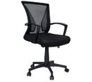 Fauteuil De Bureau Ergonomique Pivotant Avec Dossier Toile Respirant Noir