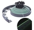 Bordure De Jardin Plastique Flexible Fluorescente 10m Avec Piquets Gris