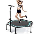 Trampoline de Fitness Pliable 122 Cm avec Poignée, Hauteur Ajustable pour Adultes et Enfants