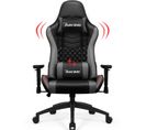 Fauteuil Gamer Ergonomique, 150kg Chaise Gaming Inclinable, Chaise De Bureau Gamer Grise Et Noire