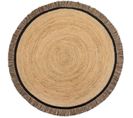 Tapis Rond Kana En Jute - Noir - 180x180 Cm