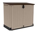 Coffre Jardin En Résine "caracas" - 880l - 132 X 71.5 X 113.5 Cm - Beige