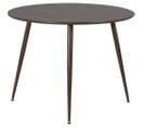 Table Ronde En Mdf Et Acier Plaza 100 Cm Noyer