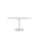 Taco Elipse - Table à Manger En Bois 160x110 - Couleur - Blanc