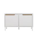 Switch - Petit Meuble De Rangement En Bois 2 Portes L94cm - Couleur - Blanc